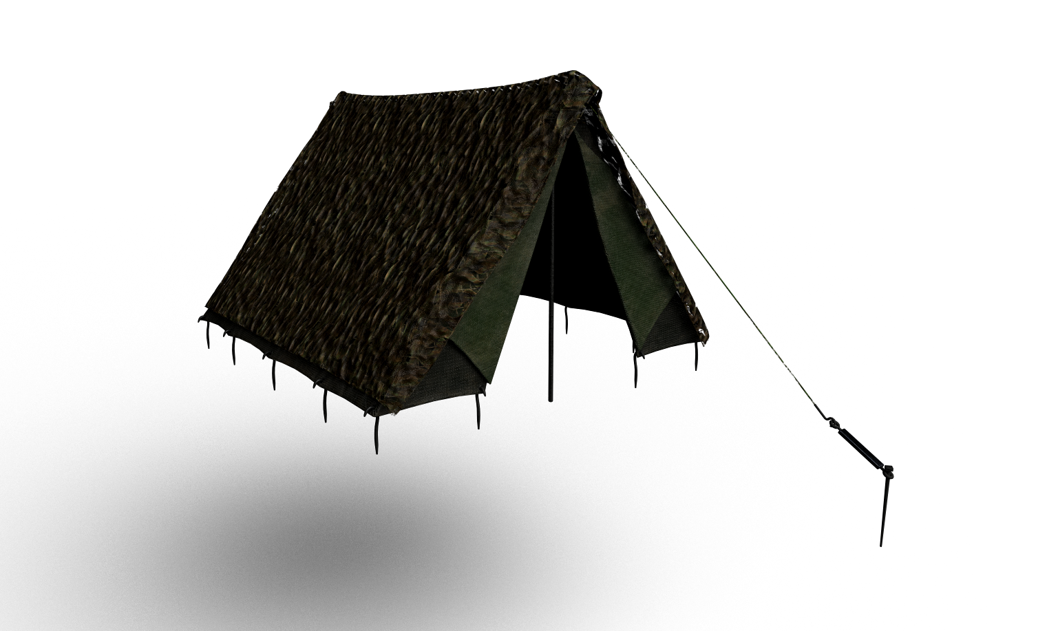 A campsite in the Arma Homefront world
