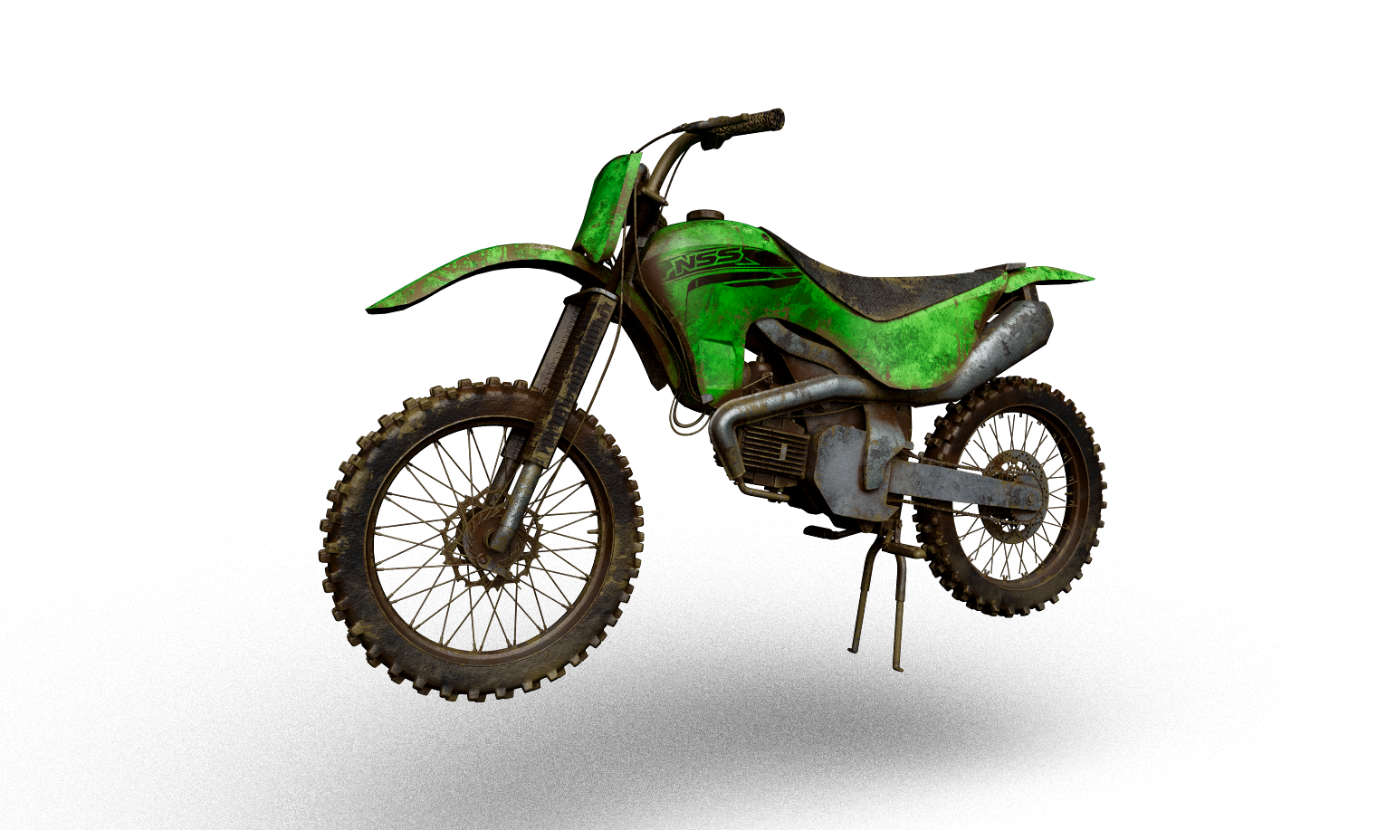 A green vehicle skin shown on an Arma Homefront dirt bike