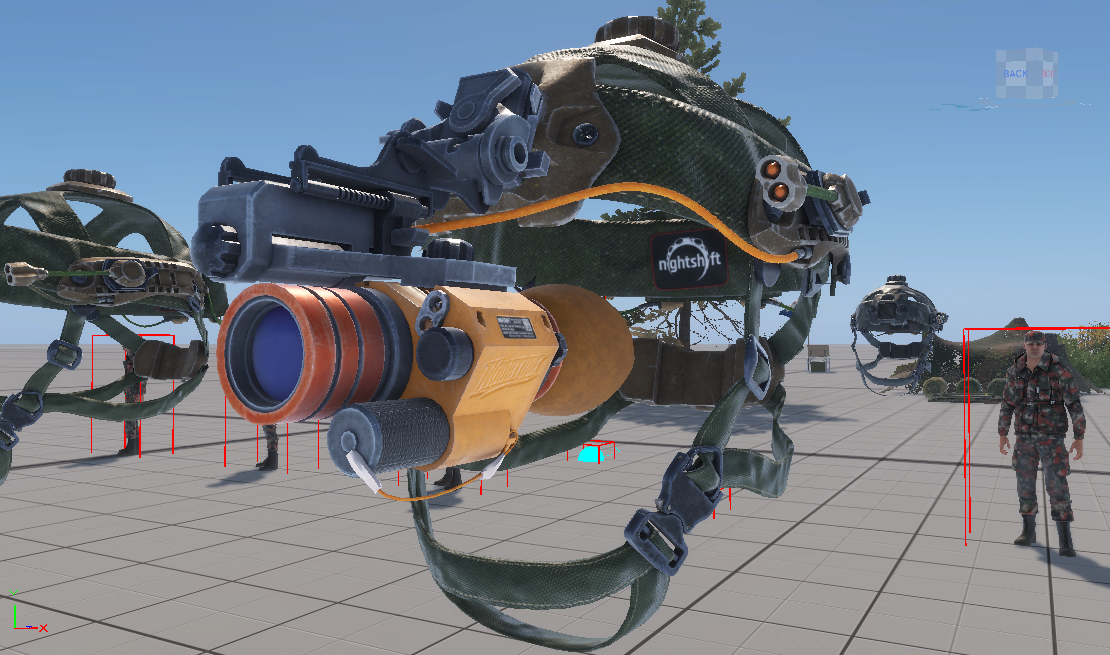 Olive clothing and equipment in the Arma Homefront project