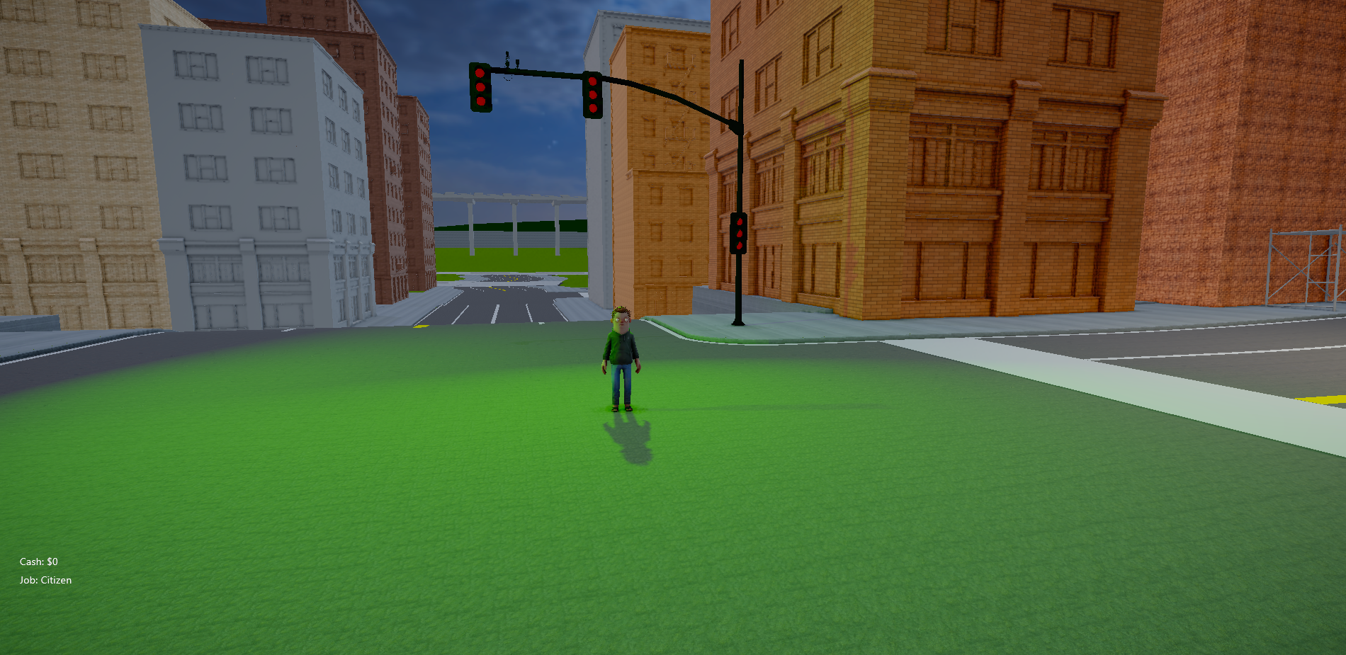 AfterDarkRP Ghetto 01 intersection preview with improved building materials and traffic lights