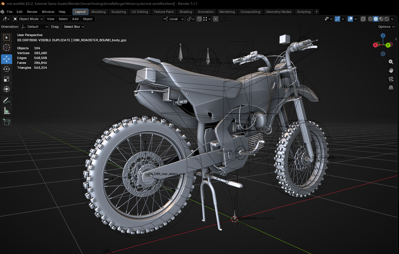 Alternate view of the converted dirt bike